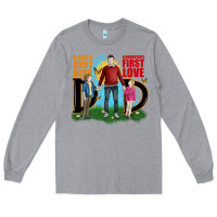 Heather Grey a sons first hero a daughters first love Long Sleeve Tee - JahusDesignShop