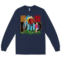 Navy a sons first hero a daughters first love Long Sleeve Tee - JahusDesignShop