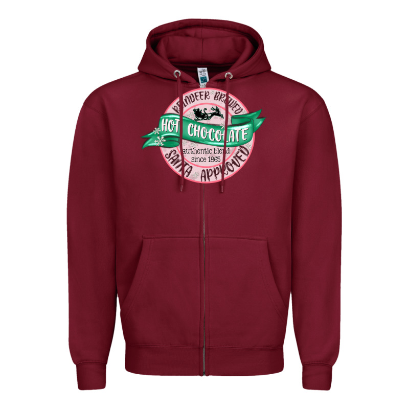 Reindeer Brewed Santa Approved Pink Zipper Hoodie by MaliasSmallBusiness | Teevron