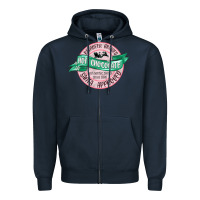 Navy reindeer brewed santa approved pink Zipper Hoodie - MaliasSmallBusiness