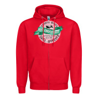 Red reindeer brewed santa approved pink Zipper Hoodie - MaliasSmallBusiness