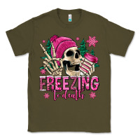 Army Green freezing to death winter skull Classic Tee - Jasminsmagicworld