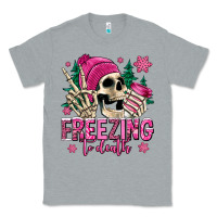 Heather Grey freezing to death winter skull Classic Tee - Jasminsmagicworld