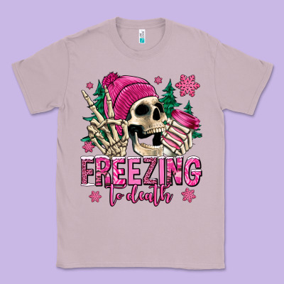 Freezing To Death Winter Skull Classic Tee Designed By Jasminsmagicworld