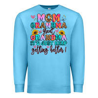 Ocean Blue mom grandma great grandma it's just keeps getting Premium Sweatshirt - Artiststas