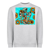 Heather Grey cross tumbler Heavyweight Sweatshirt - JahusDesignShop