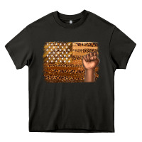 Asphalt American melanin flag Heavy Core Tee - texasbilliewilder