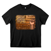 Black American melanin flag Heavy Core Tee - texasbilliewilder