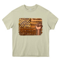 Mossy American melanin flag Heavy Core Tee - texasbilliewilder