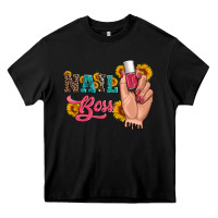 Black western sunflowers nail boss Heavy Core Tee - Artiststas