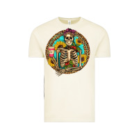Vintage Arctic western skeleton coffee sunflowers Vintage Tee - Artiststas