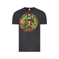 Vintage Black western skeleton coffee sunflowers Vintage Tee - Artiststas