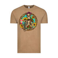 Vintage Coffee western skeleton coffee sunflowers Vintage Tee - Artiststas