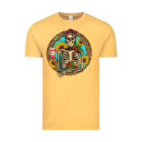 Vintage Mustard western skeleton coffee sunflowers Vintage Tee - Artiststas