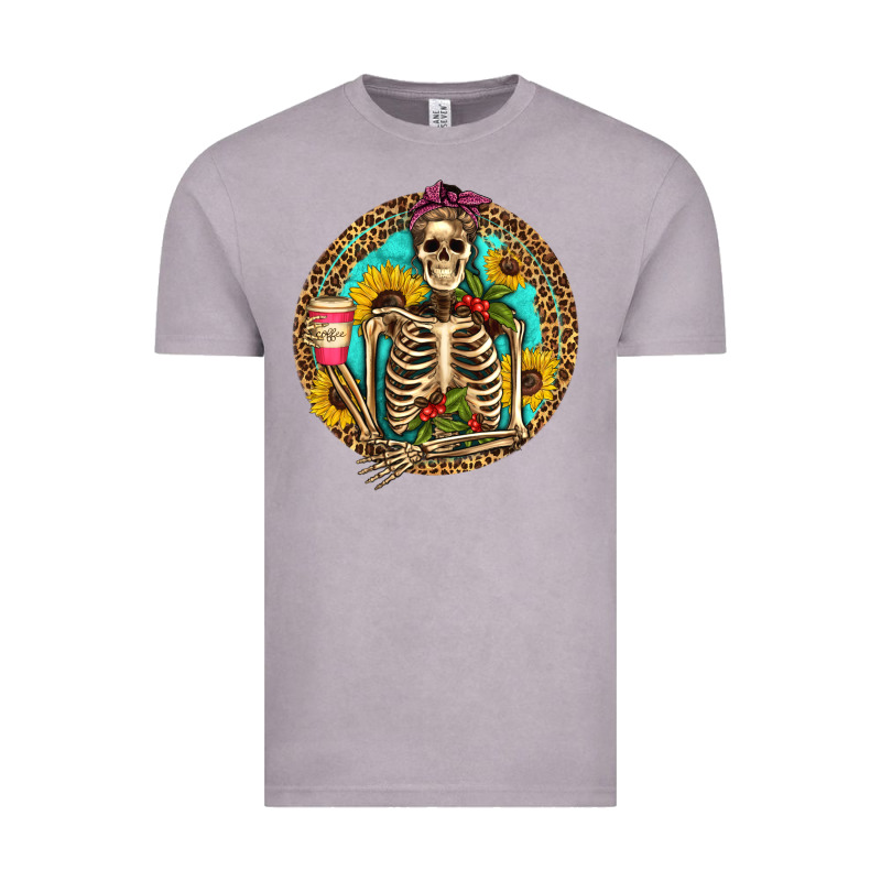 Western Skeleton Coffee Sunflowers Vintage Tee by Artiststas | Teevron
