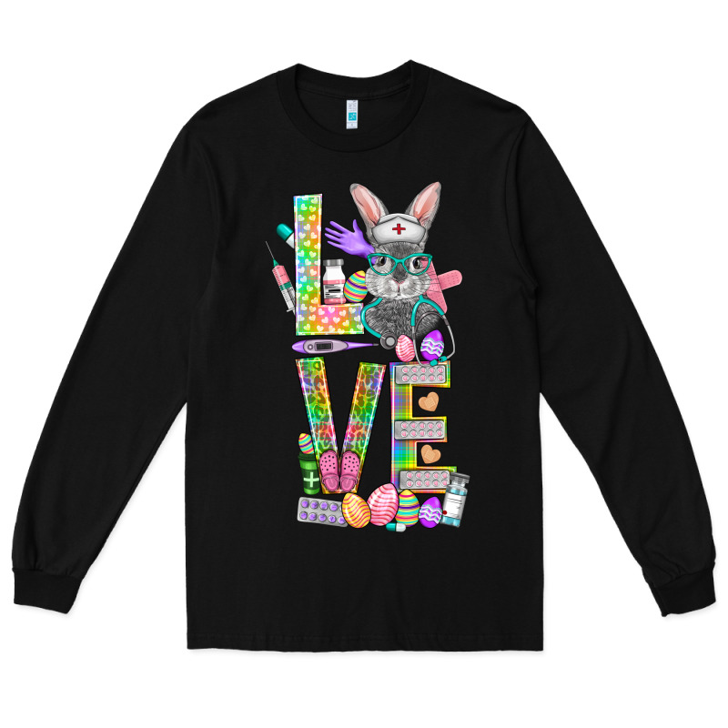 Love Easter Nurse Long Sleeve Tee by NancyCooperArtShop | Teevron