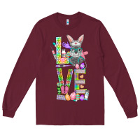 Burgundy love easter nurse Long Sleeve Tee - NancyCooperArtShop