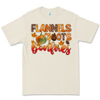 Flannels Boots And Bonfires Premium Tee | Teevron