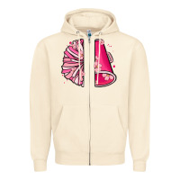 Sandshell custom name cheerleader with megaphone Zipper Hoodie - MaliasSmallBusiness
