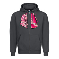 Smoke custom name cheerleader with megaphone Zipper Hoodie - MaliasSmallBusiness