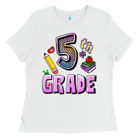 White Fifth Grade Ladies Tee - RanaPortraitStore