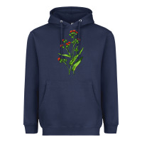 Navy Tassel Flower Illustrations Heavyweight Hoodie - LillyAllenDesigns