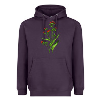 Plum Tassel Flower Illustrations Heavyweight Hoodie - LillyAllenDesigns