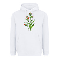 White Tassel Flower Illustrations Heavyweight Hoodie - LillyAllenDesigns