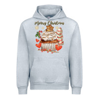Heather Grey merry christmas cupcake Urban Hoodie - CowGirlArtShop