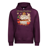 Mauve Wine merry christmas cupcake Urban Hoodie - CowGirlArtShop