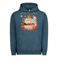 Pigment Midnight Navy merry christmas cupcake Urban Hoodie - CowGirlArtShop
