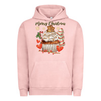 Pigment Salmon merry christmas cupcake Urban Hoodie - CowGirlArtShop