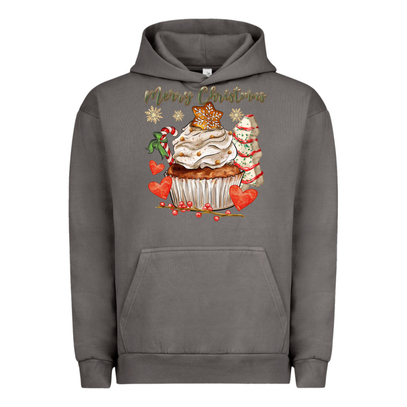 Merry Christmas Cupcake Urban Hoodie by CowGirlArtShop | Teevron