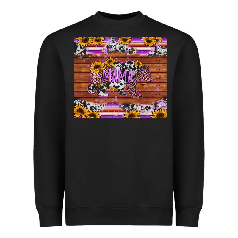 Mama Bear Sunflowers Purple Heavyweight Sweatshirt by Jasminsmagicworld | Teevron