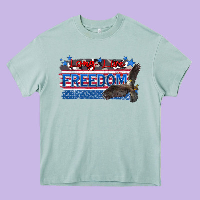 Long Live Freedom Heavy Core Tee Designed By Zillion Design Studio