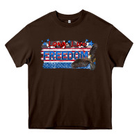 Chocolate Brown long live freedom Heavy Core Tee - Zillion Design Studio