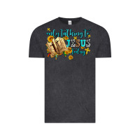 Vintage Black only talking to jesus today Vintage Tee - AdoDesignShop