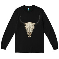 Black bull skull Long Sleeve Tee - BarkalooDesign