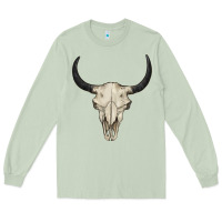 Matcha bull skull Long Sleeve Tee - BarkalooDesign