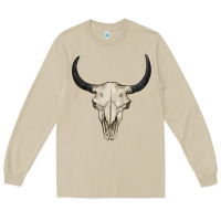 Mushroom bull skull Long Sleeve Tee - BarkalooDesign