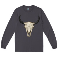 Smoke bull skull Long Sleeve Tee - BarkalooDesign
