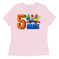 Bubblegum Pink Fifth Grade Ladies Tee - RanaPortraitStore