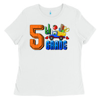 White Fifth Grade Ladies Tee - RanaPortraitStore
