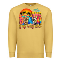 Antique Gold the beach is my happy place Premium Sweatshirt - Artiststas
