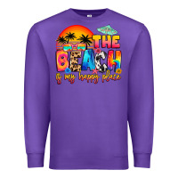 Purple the beach is my happy place Premium Sweatshirt - Artiststas