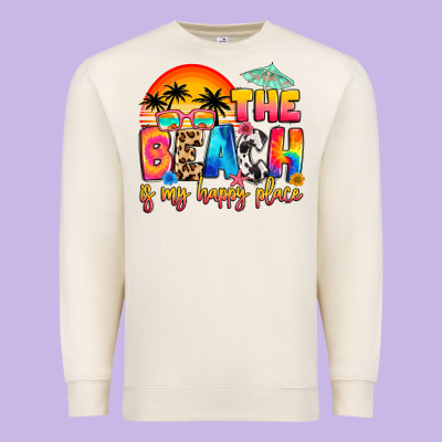 The Beach Is My Happy Place Premium Sweatshirt Designed By Artiststas