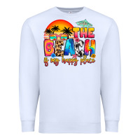 White the beach is my happy place Premium Sweatshirt - Artiststas
