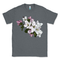 Charcoal Heather apple blossom Classic Tee - LillyAllenDesigns