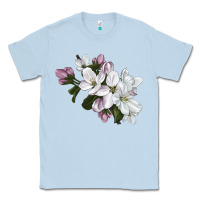 Dusty Blue apple blossom Classic Tee - LillyAllenDesigns