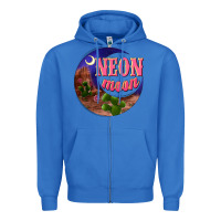 True Royal neon moon Zipper Hoodie - NancyCooperArtShop